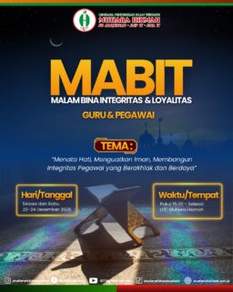 Di bawah langit malam yang sama, kami berhimpun untuk satu tujuan mulia. 🌌 Malam Bina Integritas dan Loyalitas (MABIT) menjadi ruang bagi seluruh guru dan pegawai LPIT Mutiara Hikmah untuk sejenak menepi dari rutinitas, bersujud dalam tahajud, dan memperkuat ikatan kekeluargaan. 

Karena menjadi pendidik bukan hanya soal transfer ilmu, tapi juga soal kesiapan hati dan ketulusan dalam mengabdi. Semangat bertumbuh bersama! 🤲🤍

#MutiaraHikmah #MabitKeluargaBesar #GuruBekerjaHati #LoyalitasTanpaBatas #MuhasabahDiri